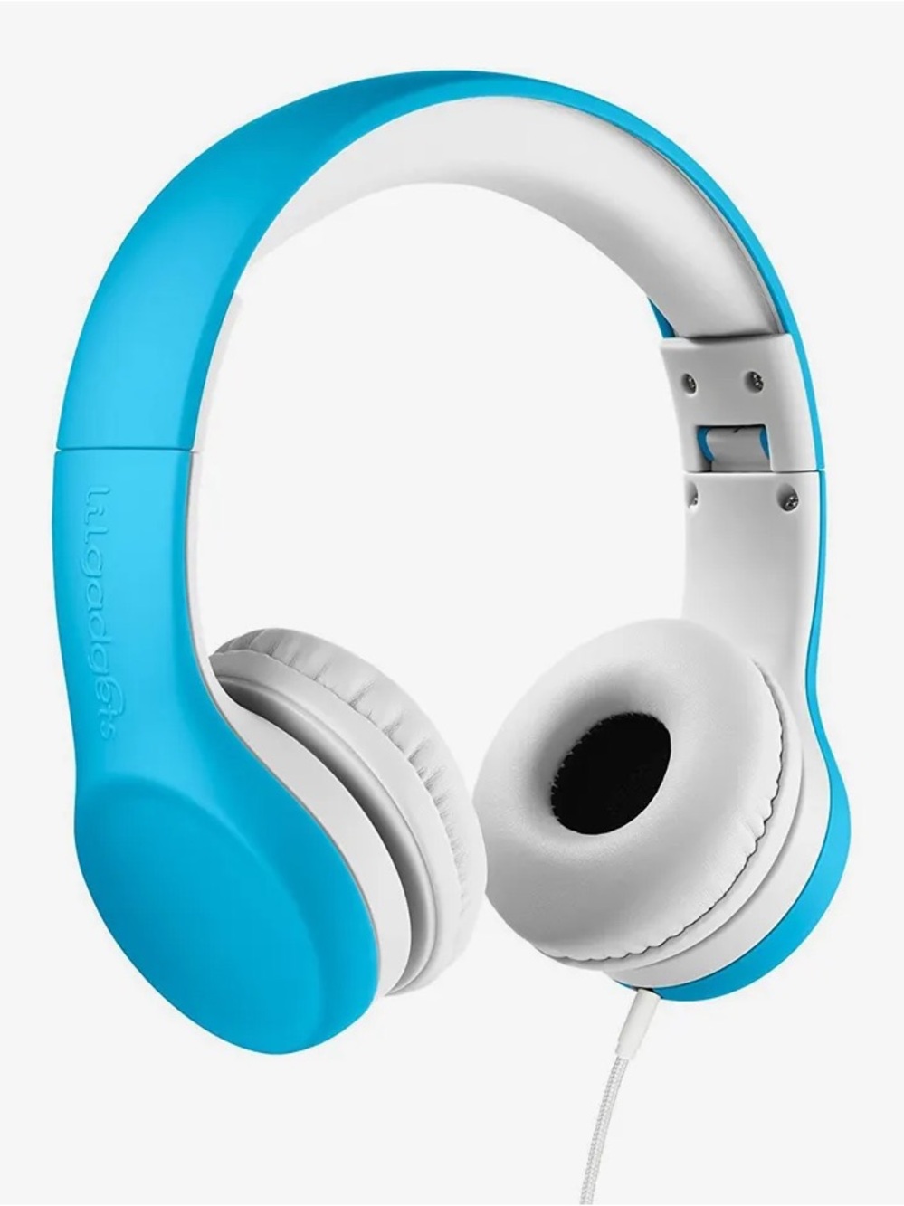 LilGadgets Connect+ Over-Ear Wired Kids Headphones with White Cushioned Ear Pads